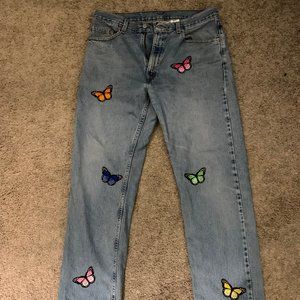 505 Levi Straight Leg with Butterfly Patches